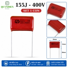 Tụ Kẹo Nâu Đỏ CL21 155J 400V