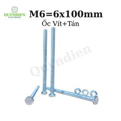 Ốc Vít M6x100mm Có Kèm Tán