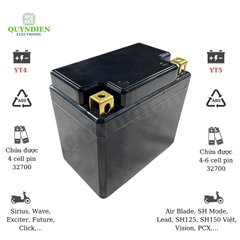 Vỏ Bình Đề Xe Máy YT4 YT5 - Cọc Vuông