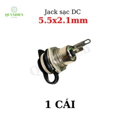 Jack, Giắc sạc DC 5.5x2.1mm kim loại có ron chống nước