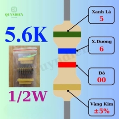 Điện trở Đài Loan 1/2W - 5K6