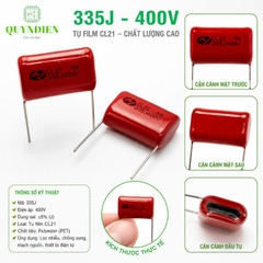 Tụ Kẹo Nâu Đỏ CL21 335J 400V