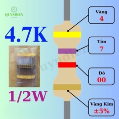 Điện trở Đài Loan 1/2W - 4K7