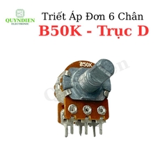 Volum biến trở Triết áp đôi 6 chân WL B50K - Trục D