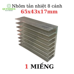 Nhôm Tản Nhiệt 8 Cánh 65x43x17mm Tản Nhiệt Mạch Điện Tử