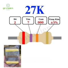 Điện trở Đài Loan 1/4W - 27K