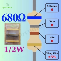 Điện trở Đài Loan 1/2W - 680Ω