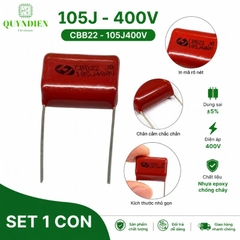 Tụ Kẹo Nâu Đỏ CBB22 105J 400V
