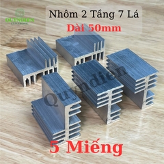 Nhôm Tản Nhiệt 2 Tầng 7 Cánh 50x44x29mm