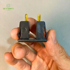 Ổ Cắm 2 Lỗ 2 Chấu Đồng Dùng Để Thiết Kế Ổ Cắm Chuyên Dụng Màu Đen