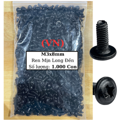 Ốc vít ren mịn M3 đầu long đền 3x8mm VN