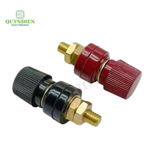 Cọc Đồng M8 Nắp Nhựa Đỏ Đen