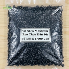 Ốc Vít Nhọn Đầu Dù Ren Thưa M3x8mm