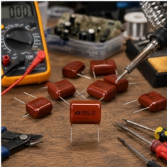 Tụ Kẹo Nâu Đỏ CBB22 475J 630V