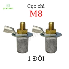 Cọc bình ac quy bằng chì cọc M8 M10 đồng thau giá 01 đôi