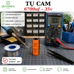 Tụ lộc nguồn LBG 6700uF 35V màu CAM chân mềm (18x40mm)