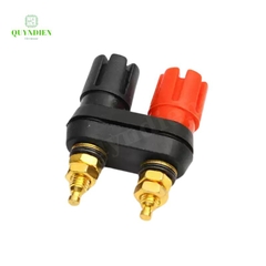 Trạm Loa Ampli Jack Loa Đôi Đỏ Đen M5 Chân Ngắn