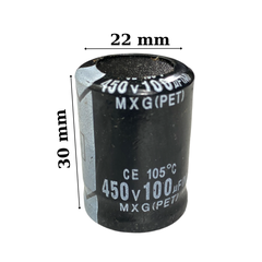 Tụ lọc nguồn 100uF 450V DC hàng tháo máy chân cứng