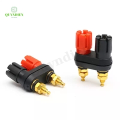 Trạm Loa Ampli Jack Loa Đôi Đỏ Đen M5 Chân Ngắn