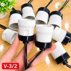 Đuôi Đèn Sứ Ren Vặn Xoáy E27 Chịu Nhiệt Cao SOPOKA