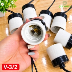 Đuôi Đèn Sứ Ren Vặn Xoáy E27 Chịu Nhiệt Cao SOPOKA