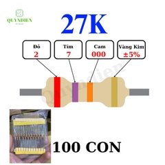 Điện trở Đài Loan 1/4W - 27K