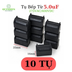 K10 Tụ Bếp Từ 5uF - 400V Loại Đứng - VAT - ( VT0936 ) Tụ bếp 5 MF xanh đứng VÀ (VT0838) Tụ film 1B550D400-51 (BM 5uF J MKP-X2 275VAC/ĐEN