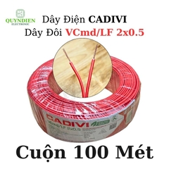 Dây Điện CADIVI Dây Đôi VCmd/LF 2x0.5 – Ruột Đồng Mềm, PVC Chống Cháy