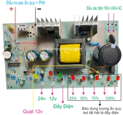 Mạch Sạc 10A dùng cho Acquy 20A ~ 200A tự động 12V/24V