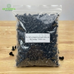 Ốc Vít Đầu Dù Ren Mịn M5=5x10mm Màu Đen
