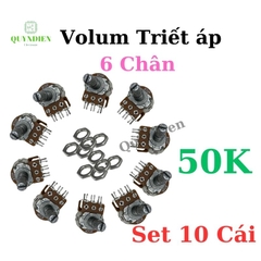 Volum biến trở Triết áp đôi 6 chân WH148 B50K
