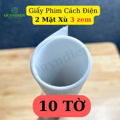Giấy Phim Cách Điện Trắng 2 Mặt Xù Dày 0.3mm