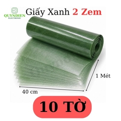Giấy Xanh Cách Điện 1 Mặt Bóng 1 Mặt Xù Dày 0.2mm