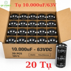 Tụ hóa lọc nguồn 10.000uf - 63v màu đen dùng trong thiết bị âm thanh, nguồn xung, và các mạch điện công suất lớn