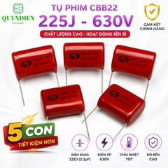 Tụ Kẹo Nâu Đỏ CBB22 225J 630V