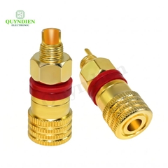 Cọc Đồng M8 Trục 8mm Đỏ Đen