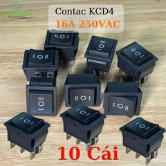 Công Tắc Bập Bênh 6 Chân KCD4 16A/30A 250V Đen Không Đèn