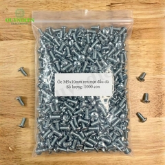 Ốc Vít Đầu Dù Ren Mịn M5=5x10mm Màu Trắng