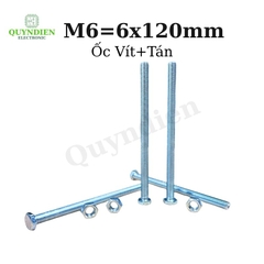 Ốc Vít M6x120mm Có Kèm Tán - Túi 100 Con