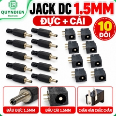 Jack DC 1.5mm Loại nhỏ Đực + Cái (10 Đôi)