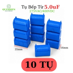 Tụ Bếp Từ 5uF 400VDC 275VAC Màu Xanh Loại Đứng