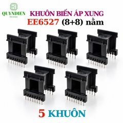 Khuôn Biến Áp Xung EE6527 Nằm Đen (8+8 Chân)