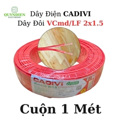 Dây Điện CADIVI Dây Đôi VCmd/LF 2x1.5 – Ruột Đồng Mềm, PVC Chống Cháy