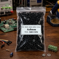 Ốc Vít Đầu COL M4 Ren Mịn 4mm Dài 8mm Đen