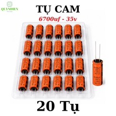 Tụ lộc nguồn LBG 6700uF 35V màu CAM chân mềm (18x40mm)