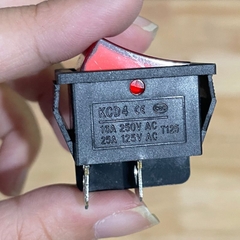 Công Tắc Bập Bênh 4 Chân KCD4 15/30A 250V Đỏ Có Đèn