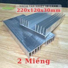 Nhôm Tản Nhiệt 10 Cánh 220x120x30mm Loại Dày