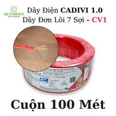 Dây Điện Cadivi 1.0 – Dây Đơn Lõi 7 Sợi CV1 – Dây Cáp Điện, Dây Tiếp Địa, Dây Chống Sét ( CUỘN 100 MÉT)