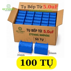 Tụ Bếp Từ 5uF 400VDC 275VAC Màu Xanh Loại Đứng