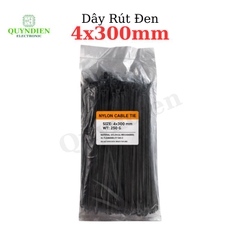 Dây Rút Nhựa Nhiều Kích Cỡ Màu Trắng Đen - Túi 250gram
